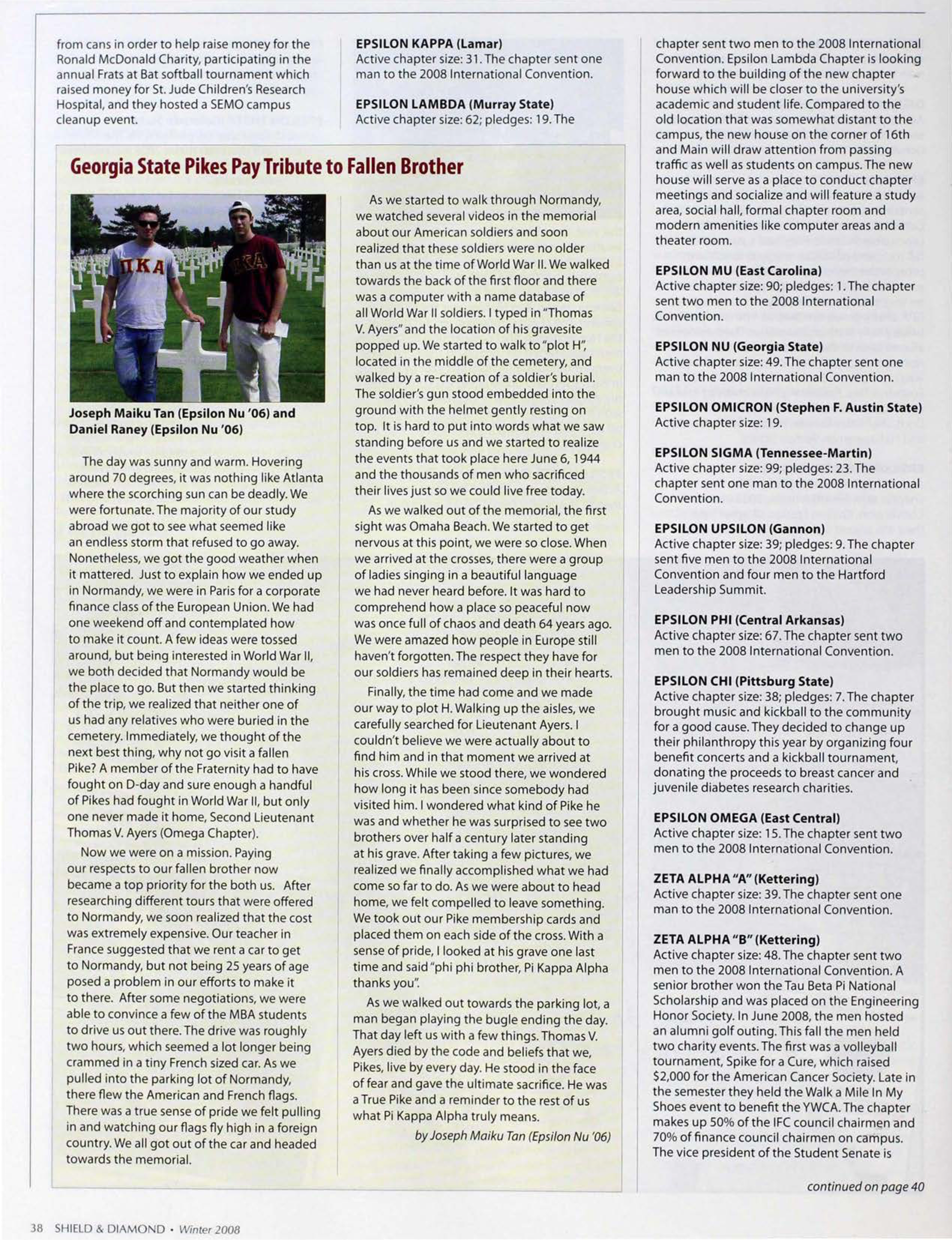 Georgia State Pikes Pay Tribute To Fallen Brother